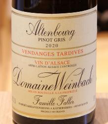 PINOT GRIS ALTENBOURG VENDANGES TARDIVES - Domaine de Weinbach - 2020 White Organic - 0.75L