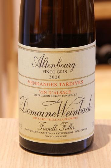 PINOT GRIS ALTENBOURG VENDANGES TARDIVES - Domaine de Weinbach - 2020 White Organic - 0.75L