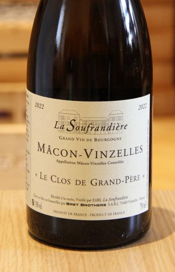 MACON-VINZELLES Le Clos de Grand-Père - Bret Brothers - 2022 White Organic 0.75L