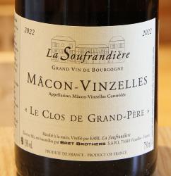 MACON-VINZELLES Le Clos de Grand-Père - Bret Brothers - 2022 White Organic 0.75L