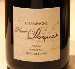 CHAMPAGNE ARPEGE Premier Cru blanc PASCAL DOQUET Organic 0.75L